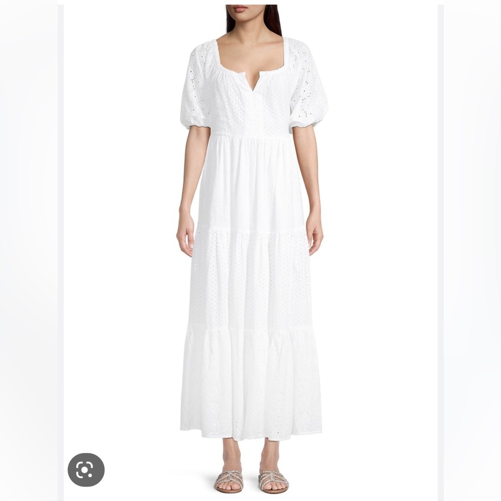 Roberta Roller Rabbit White eyelet Zara Maxi dress size s
